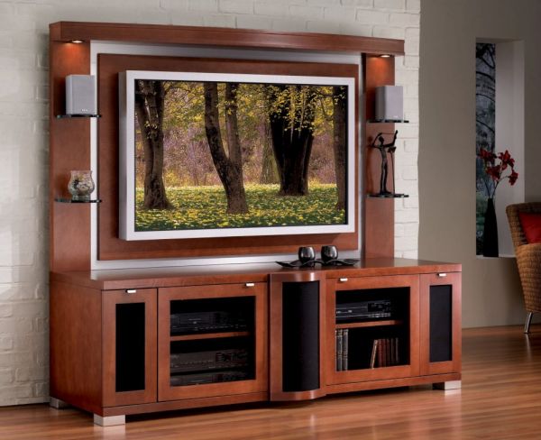 Huge TV stands with cabinets and shelves