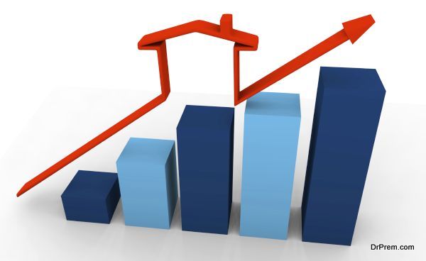 Growth chart with house symbol