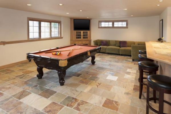 Billiards Room in Finished Basement