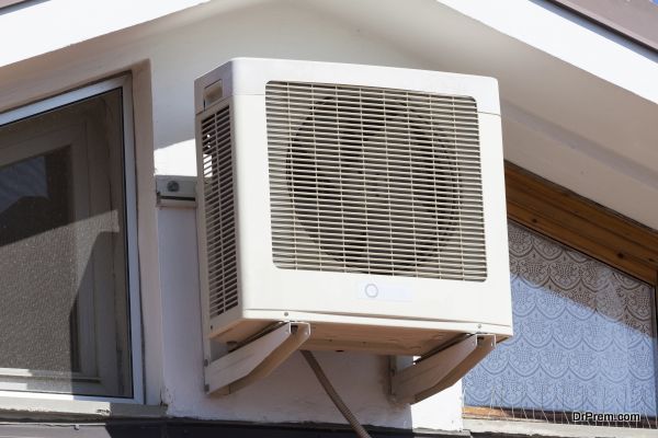 air compressors are located on the roof