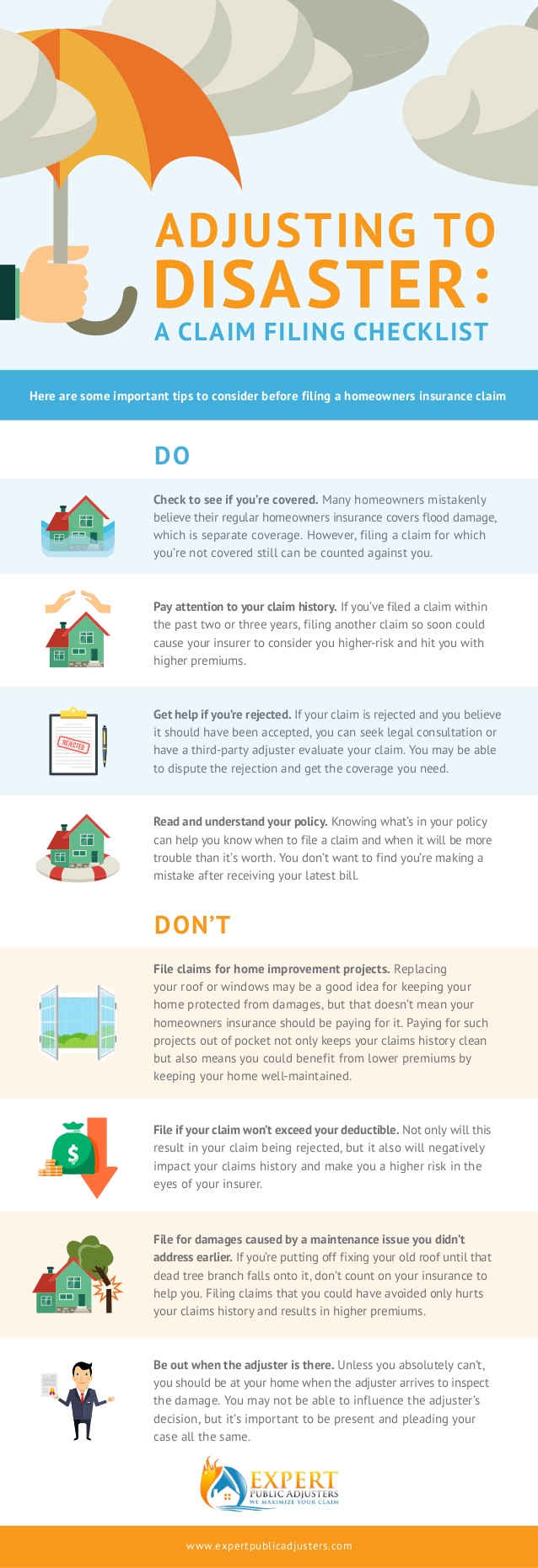 adjusting to disaster a claim filing checklist