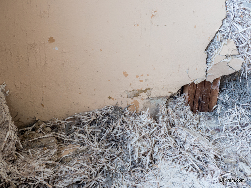 old houses and buildings were built using asbestos