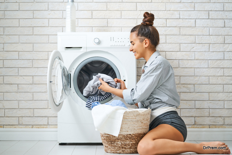 woman handling the machine